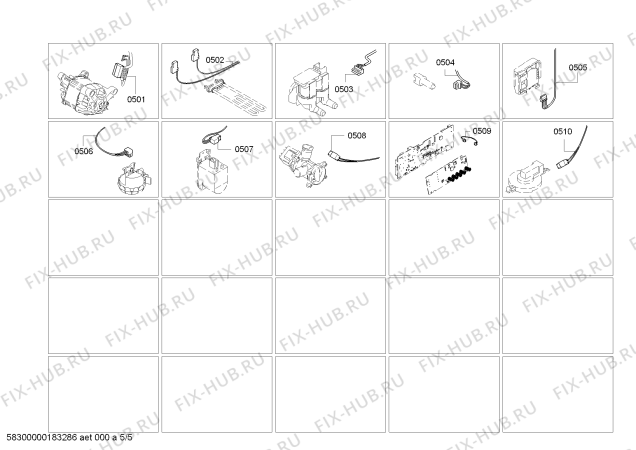 Взрыв-схема стиральной машины Bosch WAE283P3FG Serie 4 VarioPerfect - Схема узла 05