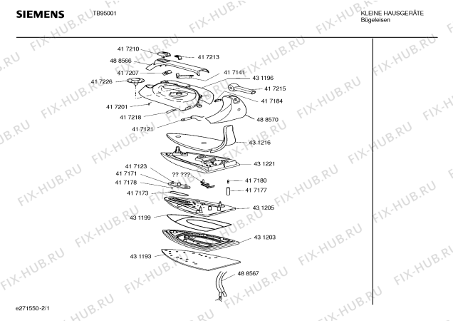 Схема №1 TB95001 с изображением Линза для плиты (духовки) Siemens 00417196
