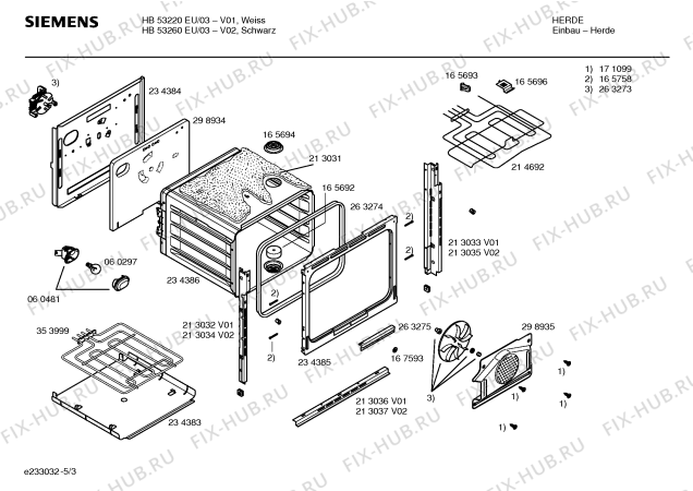 Схема №4 HB53220EU с изображением Фронтальное стекло для плиты (духовки) Siemens 00298926