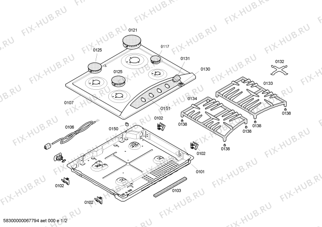 Схема №1 T2326A1NL Neff с изображением Инструкция по эксплуатации для духового шкафа Bosch 00587847