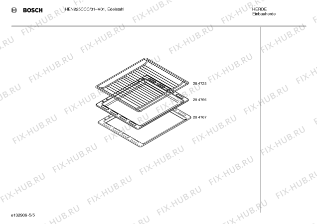 Схема №3 HEN226CCC с изображением Инструкция по эксплуатации для духового шкафа Bosch 00522499
