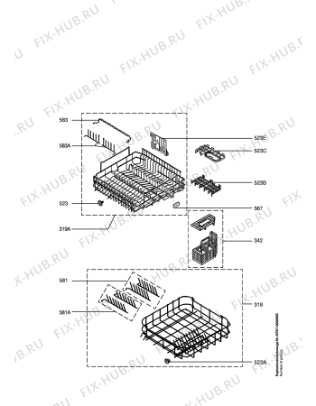 Схема №7 FAV50856U с изображением Модуль (плата) управления для посудомоечной машины Aeg 973911236271004