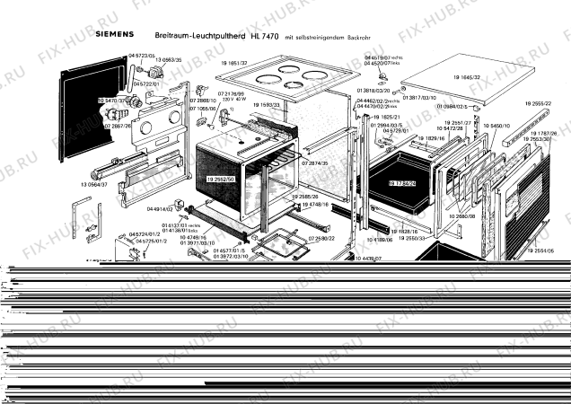 Схема №1 HL7470 с изображением Терморегулятор для духового шкафа Siemens 00072868