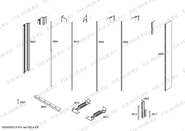 Схема №4 FID18P30 с изображением Дверь для холодильной камеры Bosch 00246846