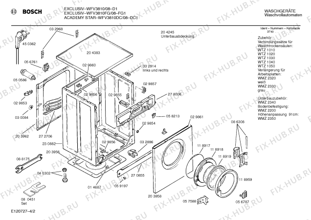 Схема №3 WFV3810FG WFV3810 с изображением Панель управления для стиралки Bosch 00284310