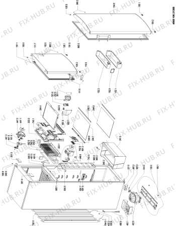 Схема №1 WTE2922NFTS (F090399) с изображением Ящичек для холодильной камеры Indesit C00324443