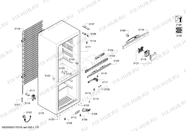 Схема №2 KGV39ML30 Bosch с изображением Контейнер для овощей для холодильной камеры Bosch 00745443