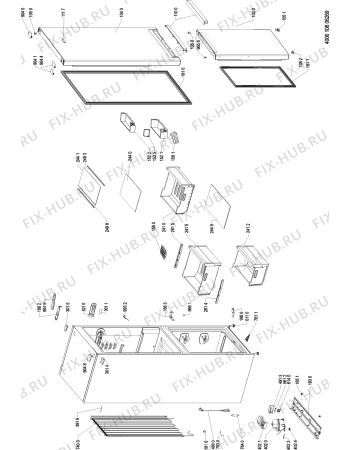 Схема №1 BLF 5121 OX с изображением Дверца для холодильной камеры Whirlpool 481010754101