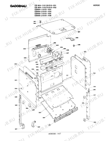 Схема №7 EB904510 с изображением Дверь для духового шкафа Bosch 00211139