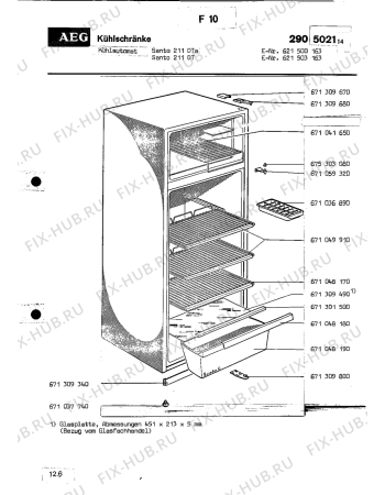 Взрыв-схема холодильника Unknown SANTO 211 DTA - Схема узла Section1