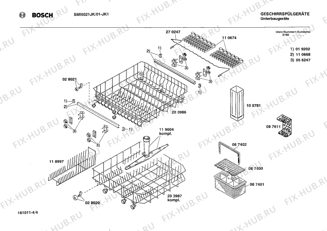 Взрыв-схема посудомоечной машины Bosch SMI5021JK SMI5021 - Схема узла 04