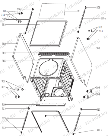 Взрыв-схема посудомоечной машины Gorenje GS53314W (352706, GORENJE#10) - Схема узла 03