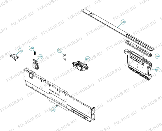 Взрыв-схема посудомоечной машины Asko D5233 XL FI US   -Titanium FI (341340, DW70.3) - Схема узла 06