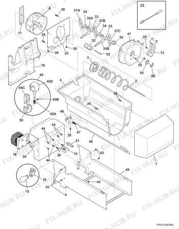 Взрыв-схема холодильника Aeg Electrolux S85628SK1 - Схема узла Ice container