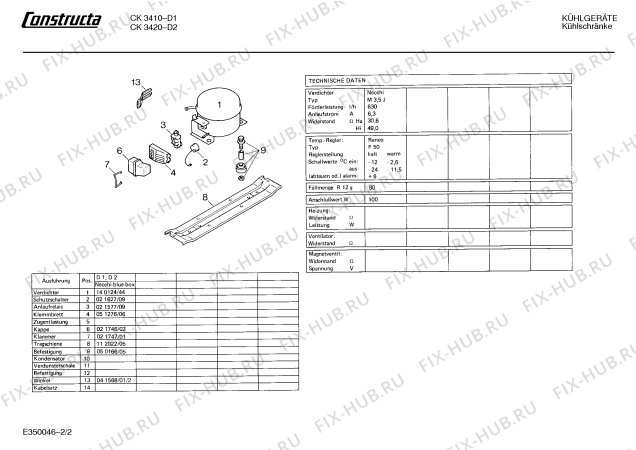 Схема №1 0701145358 KS1410US с изображением Терморегулятор для холодильника Bosch 00050925