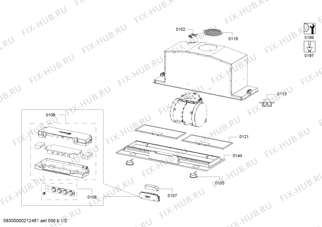 Схема №2 3BF277EX Balay с изображением Фильтр для вытяжки Bosch 11007616