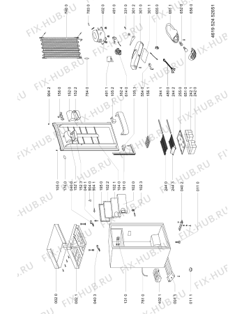 Схема №1 AM 130 с изображением Обрамление полки для холодильника Whirlpool 481241818454