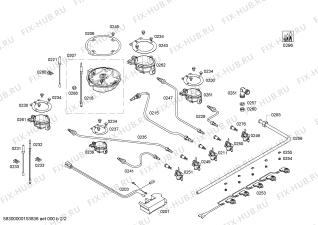 Взрыв-схема плиты (духовки) Constructa CA174651 ENC.CA174651 4G+1W CA70F IH5 - Схема узла 02