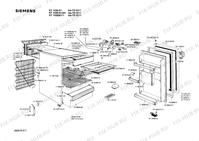 Схема №1 KT143858 с изображением Переключатель для холодильника Siemens 00021357