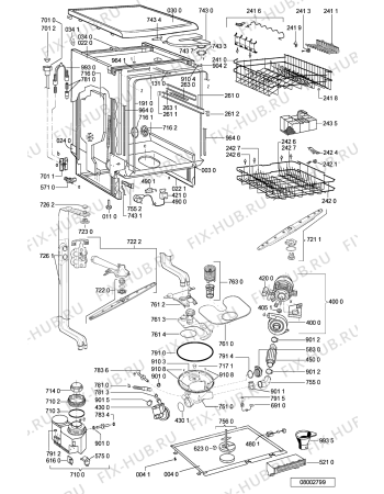 Схема №2 ADP 5440 WH с изображением Блок управления для посудомойки Whirlpool 481221478877