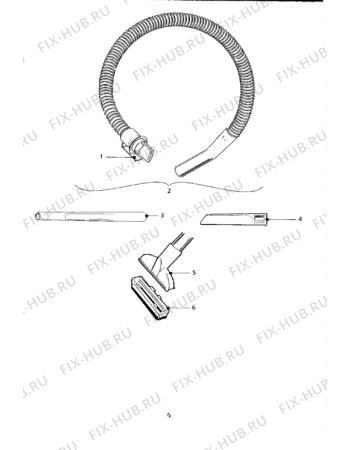 Взрыв-схема пылесоса Electrolux Z1255 - Схема узла Hose