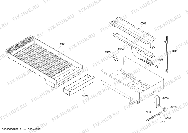 Схема №10 PRL304EH с изображением Поднос для плиты (духовки) Bosch 00666644