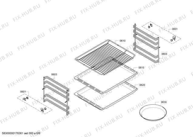 Взрыв-схема плиты (духовки) Bosch HBG33B250 Bosch - Схема узла 06