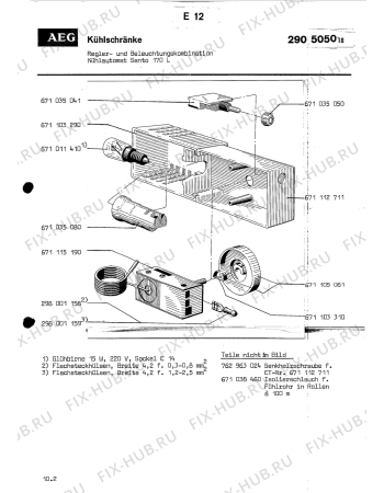 Схема №1 SANTO 171 ED с изображением Запчасть для холодильной камеры Aeg 8996711151903