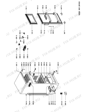 Схема №1 2105 с изображением Фитинг для холодильной камеры Whirlpool 481946288169