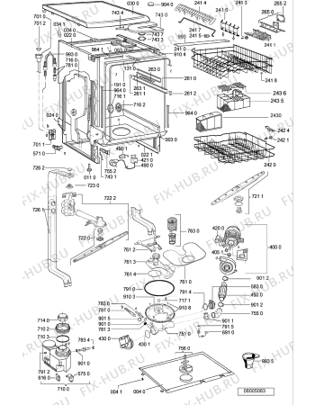 Схема №1 ADP 7610 WH с изображением Обшивка для посудомоечной машины Whirlpool 481245372738