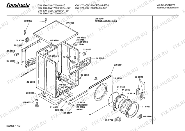 Схема №3 CW17000SI CW1700 с изображением Панель для стиралки Bosch 00119254