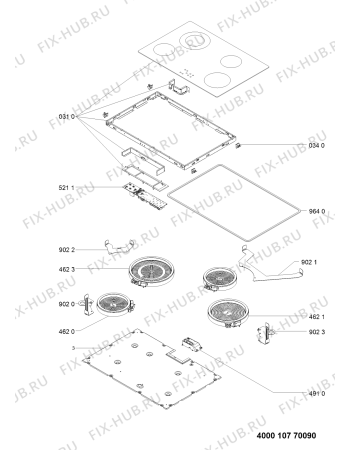 Схема №1 AKT833NE2 (F091965) с изображением Запчасть для плиты (духовки) Indesit C00368975