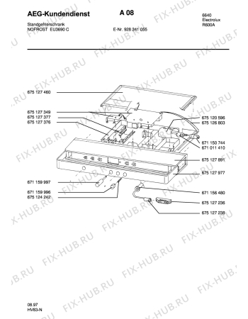 Взрыв-схема холодильника Electrolux EU3690C - Схема узла Section2