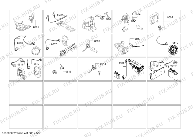 Взрыв-схема стиральной машины Bosch WAT28661BY - Схема узла 05
