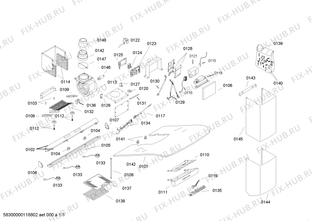 Схема №1 DKE995FI с изображением Решетка для электровытяжки Bosch 00661363