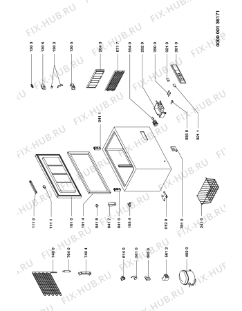 Схема №1 AFG 093/G с изображением Ручка двери для холодильника Whirlpool 481949878158