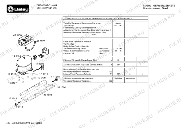 Схема №3 3KF4860A с изображением Дверь для холодильной камеры Bosch 00240668