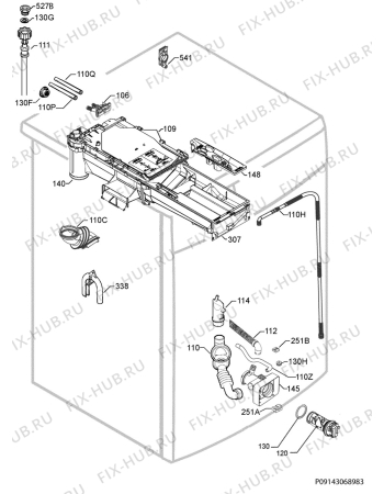 Взрыв-схема стиральной машины Electrolux EWF147445W - Схема узла Hydraulic System 272