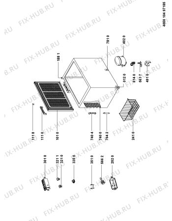 Схема №1 CF22 EG с изображением Клавиша для холодильника Whirlpool 480132103291