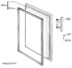 Схема №1 EUT1100AOX с изображением Дверка для холодильной камеры Aeg 2064573146