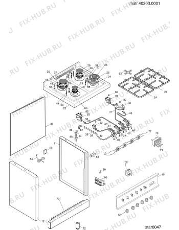 Схема №1 CP649FTDK (F030702) с изображением Руководство для электропечи Indesit C00105894