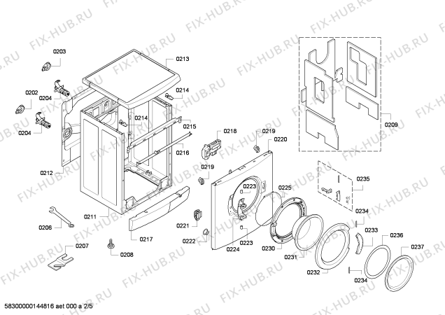 Схема №4 WAE24194 Maxx 6 VarioPerfect с изображением Панель управления для стиральной машины Bosch 00707207