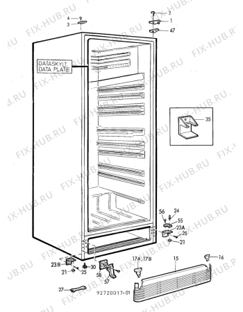 Взрыв-схема холодильника Husqvarna Electrolux QR112P - Схема узла C10 Cabinet