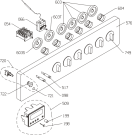 Схема №1 PF6064RVSUU (182463, E44U3-E34) с изображением Клавиша для плиты (духовки) Gorenje 182485