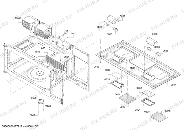 Схема №3 HMV5052C Bosch с изображением Винт для микроволновой печи Bosch 00632149