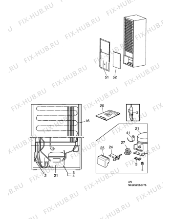 Взрыв-схема холодильника Arthurmartinelux AUC3205X - Схема узла C10 Cold, users manual
