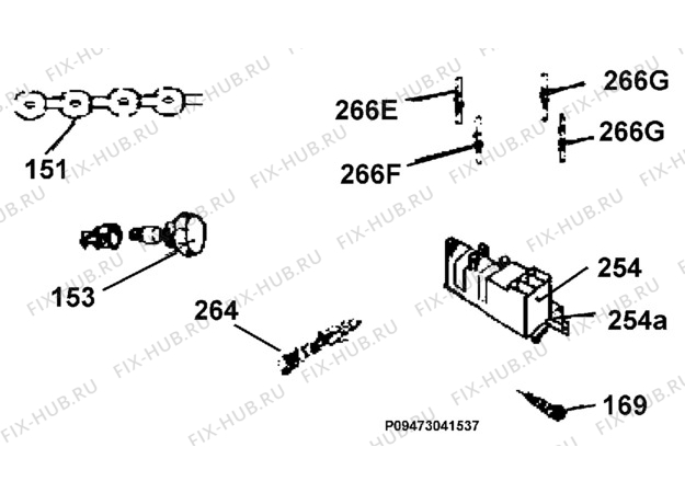 Взрыв-схема плиты (духовки) Electrolux EKG500104W - Схема узла Section 9