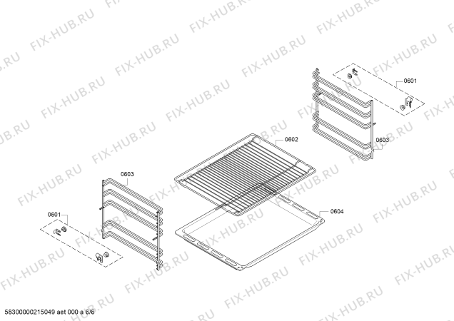 Взрыв-схема плиты (духовки) Bosch HBF113BS0Z - Схема узла 06
