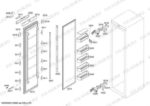 Схема №1 FIN24P30 с изображением Поднос для холодильника Bosch 00663008