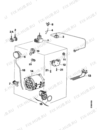 Взрыв-схема стиральной машины Zanussi TL972C - Схема узла Electrical equipment